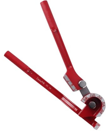AOMIKITSTU Rot Rohrbiegegerät, 6mm, 8mm, 10mm Manueller Rohrbieger, Rohrbiegemaschine für Kupferrohr, Hohlrohr