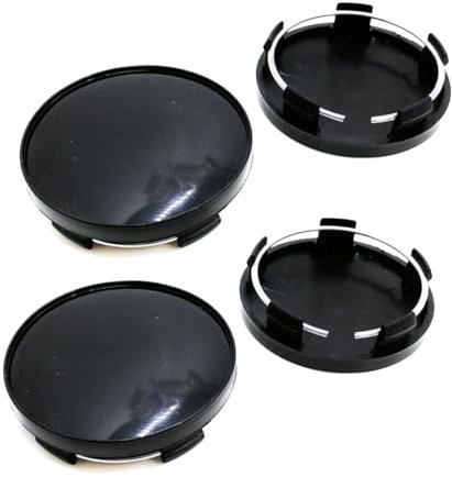 AEIOPRS 4 Pcs Cache-moyeu diamètre Plastique ABS avec Capuchon en Aluminium anodisé pour Jantes enjoliveurs Accessoires pour Voitures