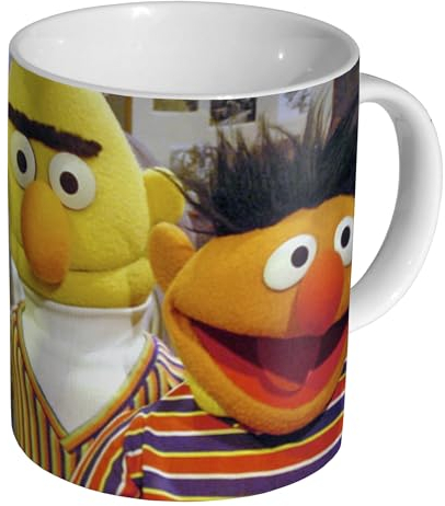 Green Listing LTD Bert and Ernie Muppet Show Sesame Street - Ceramic 11oz Tea Coffee Mug/Cup
