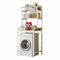 MAGIC SELECT Scaffale Superiore per Lavatrice | Ripiano per Organizer da Bagno Salva Spazio | Armadietto da Bagno a 3 Ripiani | Legno E1 e Acciaio.