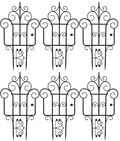 Rosenspalier für den Außenbereich, Pflanzenspalier für Kletterpflanzen im Freien - 6-teiliges stapelbares Gitter für Kletterrosen im Freien, 15,7 Zoll - Stabiles Rankgitter für Topfpflanzen, Tomatengi