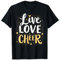 Live Love Cheer Shirt Cheerleading Mädchen Damen Cheerleader T-Shirt