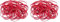 D.RECT - Rubber Bands | 100 g Bag | 50 mm Diameter Wide 3 mm Rubber Ring Bands for Household, Work, Office Reusable Durable Durable Stable Red (Pack of 2)