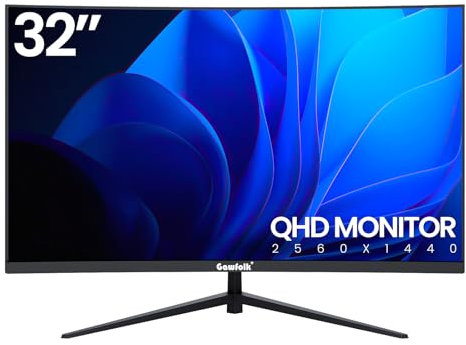 Gawfolk 32 inch 4K PC Monitor, UHD 3840 x 2160p 60HZ Computer Monitors VA Screen for Home & Office, Support HDMI 2.0, DP 1.4