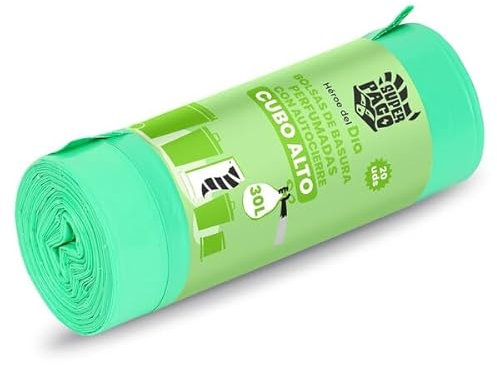 Bolsa de basura con autocierre perfumada cubo alto 30 lt Super Paco de Dia 20 unidades