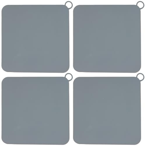 4Pcs Protezione per Scarico, 20 * 20cm Protettore di Scarico, Coperchi di Scarico per Doccia, Tappo in Silicone Quadrato Antiodore, per e lavello Bagno Vasca Cucina