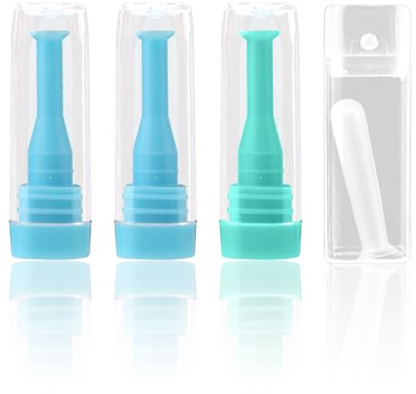 4pcs Outil de Retrait Lentilles de Contact, Silicone Piston de Lentille de Contact Dur Ventouse Outil de Retrait de Lentilles Outil de Suppression de Contact Oculaire pour Lentille RGP