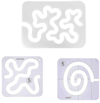 Quilt-Lineale, 3-teiliges Set – Acryl-Quilt- und Nähschablonen-Werkzeug für freies Quilten beim häuslichen Nähen