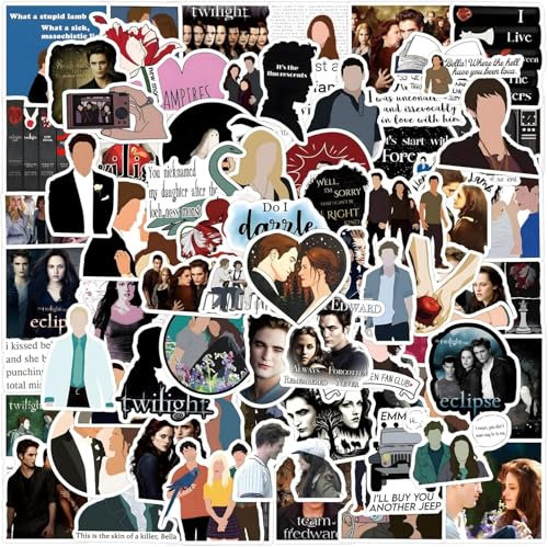 110Pcs Twilight Stickers - Cool Graffiti Waterproof Vinyl Stickers for Water Bottle, Laptop, Skateboard - Teens and Adults