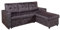 Riess Ambiente Ecksofa Apartment - 205cm - grau - Samt 3-Sitzer mit Bettfunktion, Stauraum und Ottomane Schlafsofa Schlafcouch Nosagfederung