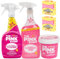 The Pink Stuff Set de Limpieza para el hogar, Limpiador multisuperficie de 850ml, Pasta Limpiadora de 850g, limpiador de baños 850ml, 2 Estropajos