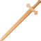 J.G.Schrödel Schwert Artus: Holzschwert für Ritter- und Piratenspiele, aus Robustem Echtholz, Ideale Faschings- und Mittelalterausrüstung, 56 cm, hellbraun (980 0137)