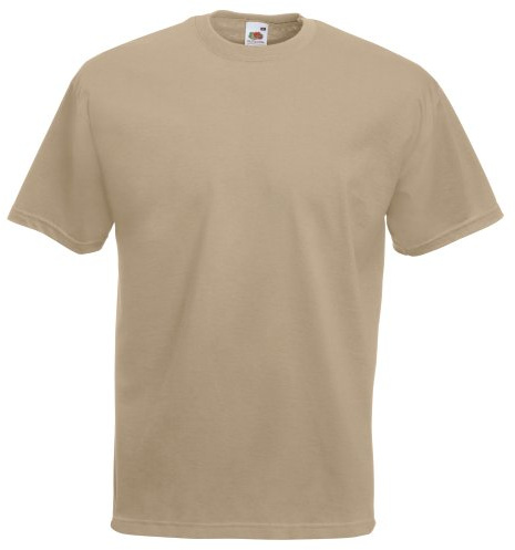 Fruit of the Loom Men's Short-Sleeved T-Shirt - Khaki - Large