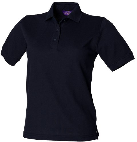 Henbury Womens/Ladies 65/35 Polo Shirt (L) (Navy)