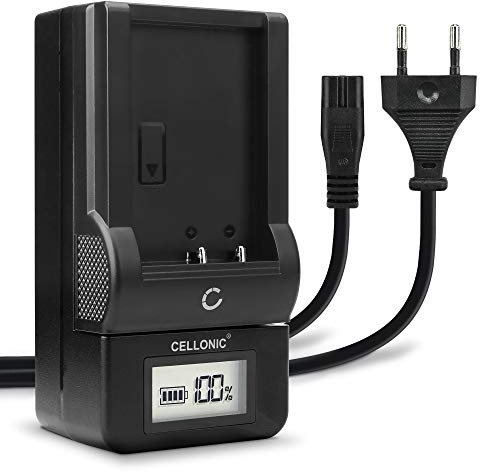 CELLONIC® Ladegerät für kompatibel mit Besteker Ordro DDV-V6 V8 HDV-D328 HDV-VD2 HDV-Z20 Z28 HDV-Z8 HDV-Z80 Seree HDV-301S FHD HDV-S66 HDV-S88 Ladestation mit Display, Ladekabel, Akkuladegerät Charger