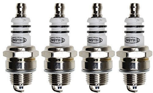 First4spares Universal 2-Stroke Spark Plugs for Lawnmowers, Strimmers, Trimmers & Chainsaws Pack of 4
