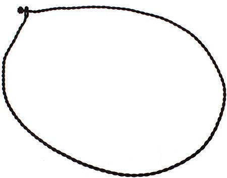 Silk necklace cord, black, 2mm
