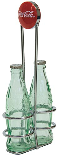 TableCraft Coca-Cola Salz- und Pfefferstreuer-Set mit verchromtem Metallgestell, Coca-Cola Salz- und Pfefferstreuer-Set