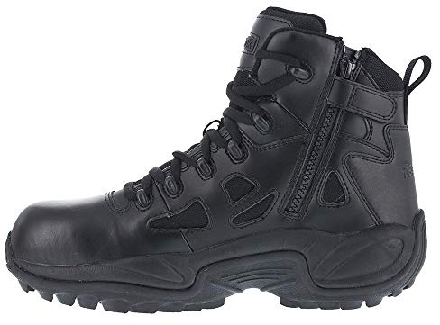 Reebok Stivali da uomo a risposta rapida rapida rapida con cerniera laterale, 15,2 cm, marrone chiaro, 48 EU, Nero, 10-M US mens