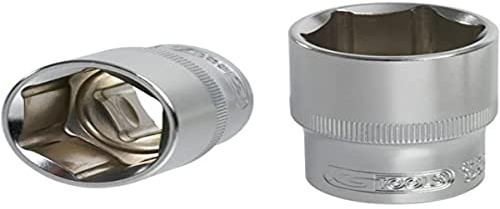 KS Tools 922.1216-1/2 Hex Socket, 16 mm - Ultimate Range - Superlock Profile - Chrome Vanadium - Satin Chrome Finish