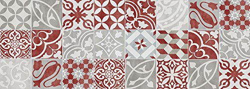 VINILIKO, Tapis en Vinyle, Antique, Rouge, 50 x 140 cm
