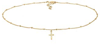 Elli Halskette Damen Choker Kugel Kreuz Glaube Basic in 925 Sterling Silber