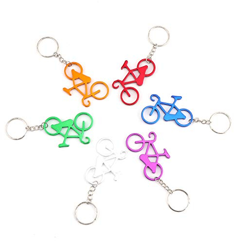 Coolty 24pcs Abridor de Botellas de Cerveza Llavero de Bolsillo para Bicicleta Bar pequeño Bebida Llavero Anillo