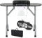 LEIBOU Professional Folding Portable Vented Beauty Manicure Table Nail Desk Salon Spa with Fan dust Collector & Bag (35''x 16''x 28'') (Black Flower)