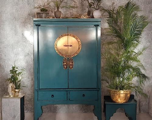 OPIUM OUTLET Meuble Chambre Salon Commode Sideboard Console Buffet chiffonnier Cabinet Armoire de Marriage garderobe Chinois Asiatique Oriental Antique Vintage Shabby-Chic