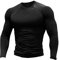 Muscle Alive Herren Fitness Langarmshirts Fest Kompression Grundschicht Bodybuilding Tops Polyester und Spandex 9309 Schwarz S