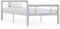 vidaXL Bettgestell Bett Metallbett Schlafzimmerbett Einzelbett Bettrahmen Schlafzimmermöbel Ehebett Lattenrost Grau Weiß Metall 100x200cm