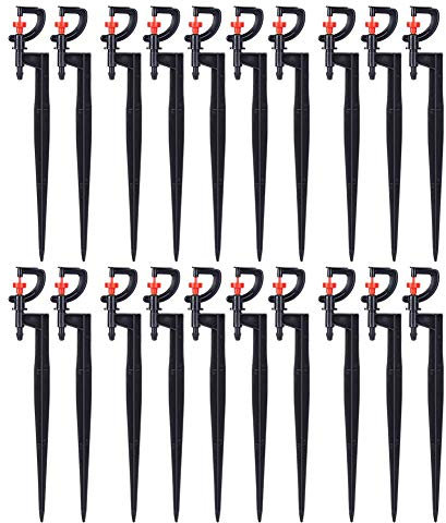 20 Pezzi Ugello Tipo G Garden Sprinkler, Spruzzatore di Acqua Rotante a 360 Gradi, Impianto Irrigazione Prato per Irrigazione del Giardino, Agricoltura, Vivaio, Giardino e Raffreddamento Della Serra