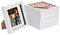 Nicola Spring 3D-Box Fotorahmen - 6 X 6 mit 4 X 4 Montierung - Weiß/Elfenbein - Pack Von 5