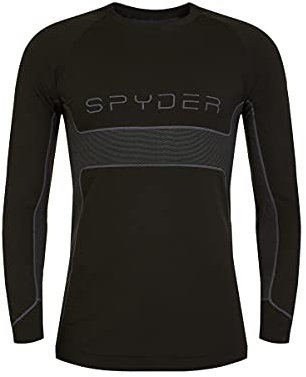 Spyder Herren Momentum Crew Neck Base Layer Top T-Shirt, schwarz, X-Large