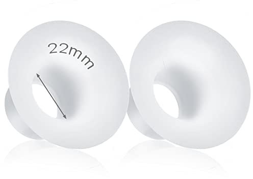 LOZAEVE Inserti flangiati da 15 mm compatibili con medela e spectra scudi da 24 mm; comfort migliorato per ridurre il tunnel capezzolo da 24 mm fino a 15 mm; adatto anche tazze Freemie da 25 mm; 2