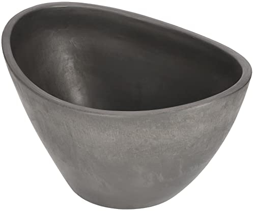KOTARBAU® Ökologischer Komposit Blumentopf in Bootsform 30 x 22 x 17 cm Grau