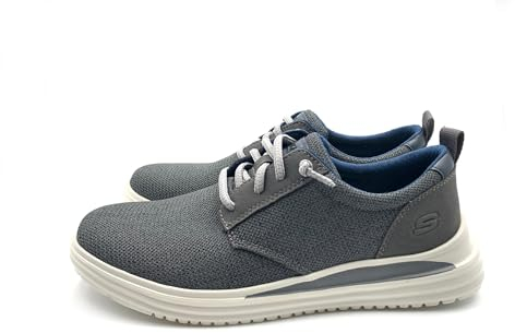 Skechers Proven Gladwin Herren Turnschuhe, Charcoal Mesh, 43 EU