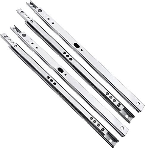 Schubladenschienen, 17mm x 246mm Auszugsschienen mit Teilauszug für Schubladen Kugelauszug Schubladenauszug Schubladen Schienensystem Möbelbeschläge (2 Paar)