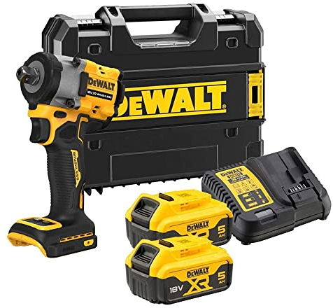 DeWALT DCF922P2T Llave de impacto 1/2 pulgadas Conector pin 18 V XR 5,0 Ah en TSTAK