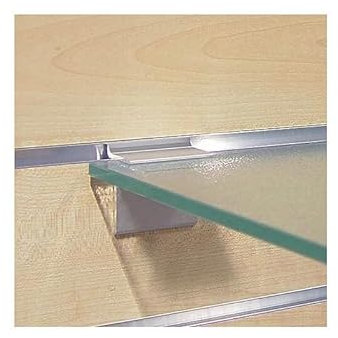 Consoles tablette verre alumium anodisé pour panneaux rainurés