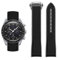 Wentokye Gummi-Armband mit gebogenem Ende, kompatibel mit Omega X Swatch Moonwatch Speedmaster und mehr 20 mm Uhren, Swatch Omega Moonwatch Speedmaster Uhr Ersatzband Faltschnalle Herren Damen