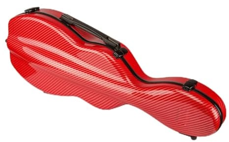 Fachmann Geigenkoffer Roter Streifen 4/4 Geigenkasten Kohlefaser Mit Hygrometer Modischer Geigenkasten Geigenkoffer