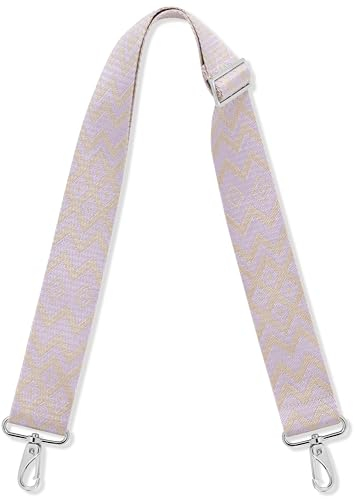 Expatrié Taschengurt zum Wechseln - Jeanne Boho Lila - Verstellbarer Schultergurt für Taschen Umhängetasche Bauchtasche - Flexibler Handtaschen Gurt mit Karabiner