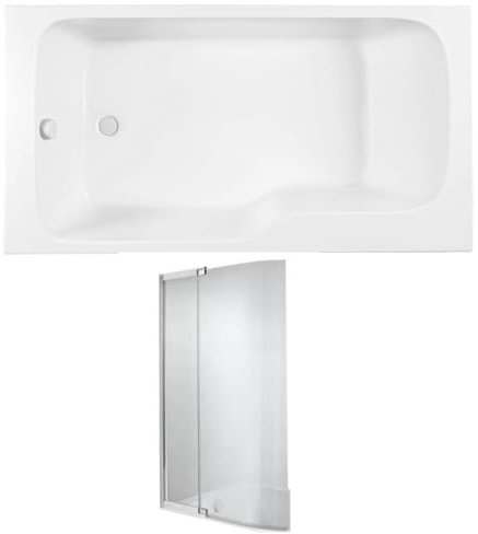 Jacob Delafon Baignoire Bain Douche Malice antidérapante + Pare Bain 170 x 90, Version Gauche