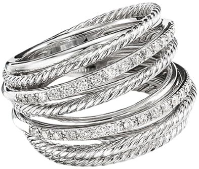 BISONBLUE Ringe Damen Damenschmuckring Rings Herren Geschenk Mehrreihige Ringe, glänzend, CZ, Bürodame, vielseitige Fingerringe für Damen, modisch, 8 weiße Diamanten