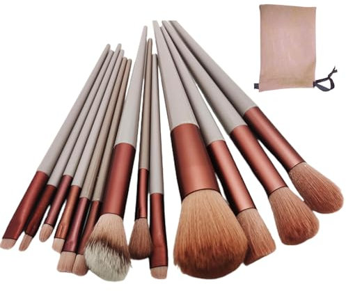 jyibinee 13 unids/set brochas de maquillaje de cerdas suaves multifuncional herramienta de belleza cepillo contorno sombra de ojos rubor cepillo conjunto para mujeres belleza
