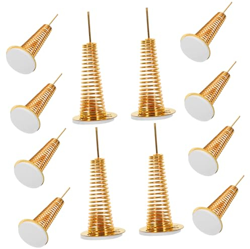 Lurrose 12pièces Soutien De Ressort pour Jouet à Tête Tremblante Base De Ressort Adhésive pour Décoration De Voiture Accessoire De Poupée pour Artisanat