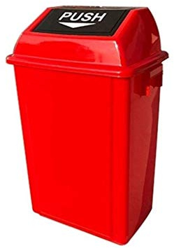 QINGANGS Poubelle de Couleur Unie, Poubelle de Cuisine épaisse, Poubelle Multifonction classée, boîte de Nettoyage des déchets de Jardin, poubelles intérieures/extérieures, Rouge, 40 L