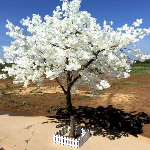 GEJLELDS Arbres De Fleurs De Cerisier Artificiels Pleurant, Arbre De Fleurs Blanches De Simulation d'arbre De Fleurs De Cerisier Réaliste, Mariage De Fête, Blanc,1.8x1.2m