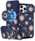 VincitoreModa for iPhone 13 Pro Case Women - [2in1] Cute Girls Sun Moon Stars Compatible with MagSafe Ring Stand Girly Slide Camera Cover Design for Apple for iPhone 13 Pro Phone Case 6.1